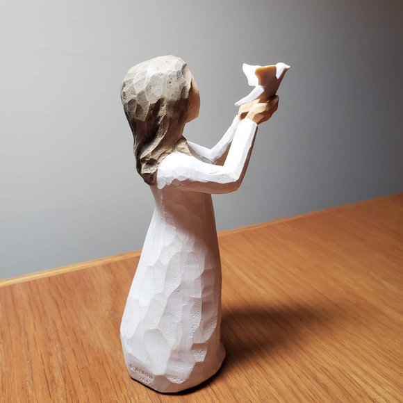 SOLD - Willow Tree Figurine, Soar 2012, ceramic girl figure with bird, NIB - Picture 5 of 10
